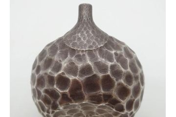 純銀　服部製　茶器揃　在銘作家物　合計972g　槌目模様が魅力的な重厚感のある茶器揃(銀瓶、湯瓶、煎茶道具、服部時計店、シルバー、茶道具、湯沸かし、急須、茶托、和食器、共箱付き、説明書付き)(R-078648)