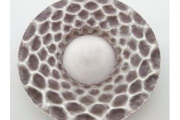 純銀　服部製　茶器揃　在銘作家物　合計972g　槌目模様が魅力的な重厚感のある茶器揃(銀瓶、湯瓶、煎茶道具、服部時計店、シルバー、茶道具、湯沸かし、急須、茶托、和食器、共箱付き、説明書付き)(R-078648)