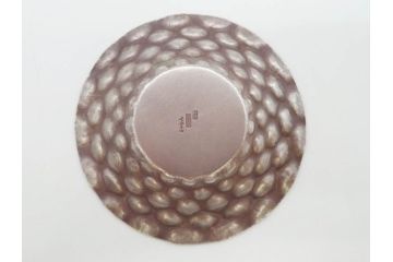 純銀　服部製　茶器揃　在銘作家物　合計972g　槌目模様が魅力的な重厚感のある茶器揃(銀瓶、湯瓶、煎茶道具、服部時計店、シルバー、茶道具、湯沸かし、急須、茶托、和食器、共箱付き、説明書付き)(R-078648)