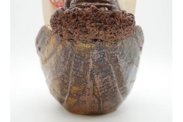 伊東陶山　高さ約20cm　細部まで丁寧に作られた宝舟(商売繁盛、宝船、縁起物、帆船、七福神、八仙、置物、オブジェ、共箱付き)(R-078649)