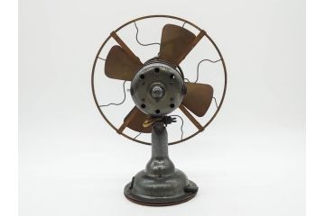 ジャンク品　アメリカ　Westinghouse(ウェスティングハウス)　レトロな雰囲気が漂う扇風機(ファン、ディスプレイ、ELECTRIC、4枚羽、98926A、箱付き)(R-078650)