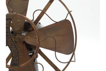 ジャンク品　アメリカ　Westinghouse(ウェスティングハウス)　レトロな雰囲気が漂う扇風機(ファン、ディスプレイ、ELECTRIC、4枚羽、98926A、箱付き)(R-078650)