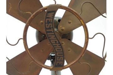 ジャンク品　アメリカ　Westinghouse(ウェスティングハウス)　レトロな雰囲気が漂う扇風機(ファン、ディスプレイ、ELECTRIC、4枚羽、98926A、箱付き)(R-078650)