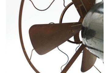ジャンク品　アメリカ　Westinghouse(ウェスティングハウス)　レトロな雰囲気が漂う扇風機(ファン、ディスプレイ、ELECTRIC、4枚羽、98926A、箱付き)(R-078650)