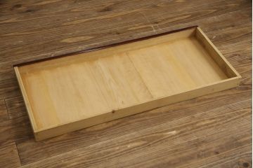 和製ビンテージ　美品!!　欅産業社にて仙台箪笥にリメイク済み　落ち着いた色味と美しい金具が目を惹く漆塗りの衣装箪笥ローボード(サイドボード、リビングボード、テレビ台、テレビボード、着物箪笥、観音箪笥、ヴィンテージ)(R-078654)
