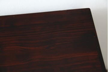 和製ヴィンテージ　美品!!　欅産業社にて仙台箪笥にリメイク済み　落ち着いた色味と美しい金具が目を惹く漆塗りの衣装箪笥ローチェスト　(R-078655)