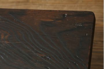 和製ビンテージ　栗材　浮造り仕上げ　落ち着いた和の雰囲気作りにおすすめの座卓(ローテーブル、センターテーブル、リビングテーブル、ヴィンテージ)(R-078656)