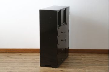 和製アンティーク　落ち着きのある空間作りにおすすめのパタパタ下駄箱(シューズボックス、靴箱、収納棚、戸棚、キャビネット)(R-078660)