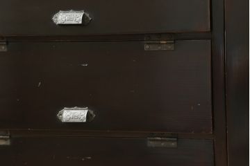 和製アンティーク　落ち着きのある空間作りにおすすめのパタパタ下駄箱(シューズボックス、靴箱、収納棚、戸棚、キャビネット)(R-078660)
