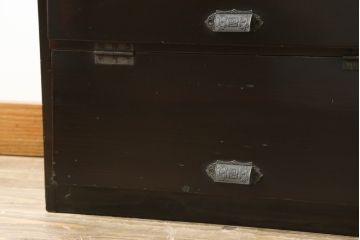 和製アンティーク　落ち着きのある空間作りにおすすめのパタパタ下駄箱(シューズボックス、靴箱、収納棚、戸棚、キャビネット)(R-078660)