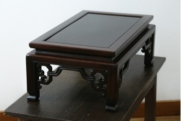 和製アンティーク　指物工芸家具　総紫檀(シタン)材　和の雰囲気づくりにおすすめの花台　(R-078661)