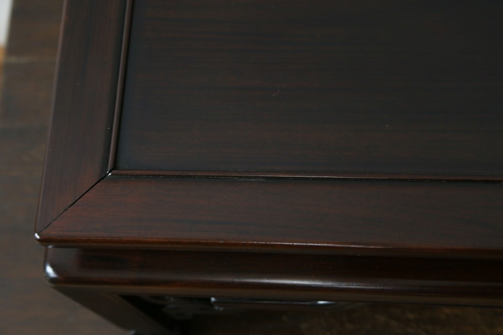 和製アンティーク　指物工芸家具　総紫檀(シタン)材　和の雰囲気づくりにおすすめの花台　(R-078661)