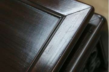 和製アンティーク　指物工芸家具　総紫檀(シタン)材　和の雰囲気づくりにおすすめの花台　(R-078661)