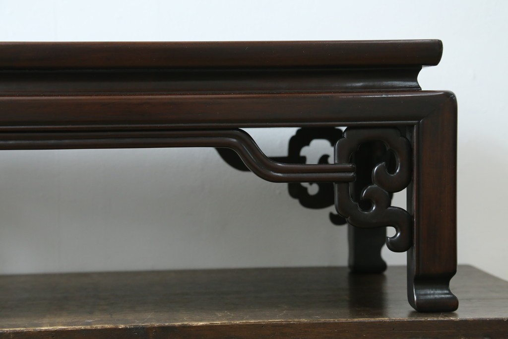 和製アンティーク　指物工芸家具　総紫檀(シタン)材　和の雰囲気づくりにおすすめの花台　(R-078661)