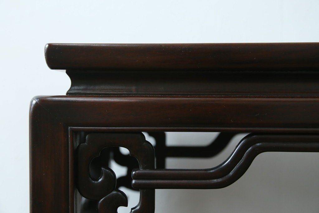 和製アンティーク　指物工芸家具　総紫檀(シタン)材　和の雰囲気づくりにおすすめの花台　(R-078661)