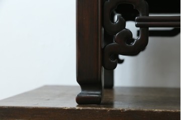 和製アンティーク　指物工芸家具　総紫檀(シタン)材　和の雰囲気づくりにおすすめの花台　(R-078661)