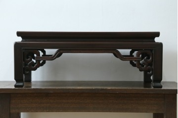 和製アンティーク　指物工芸家具　総紫檀(シタン)材　和の雰囲気づくりにおすすめの花台　(R-078661)