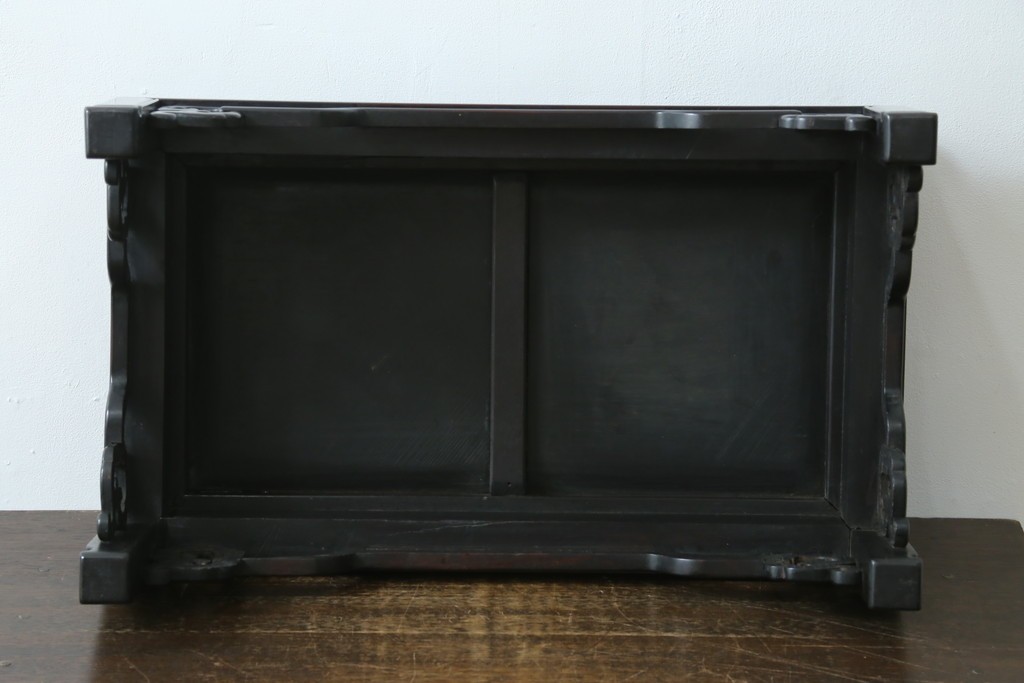 和製アンティーク　指物工芸家具　総紫檀(シタン)材　和の雰囲気づくりにおすすめの花台　(R-078661)