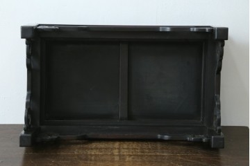 和製アンティーク　指物工芸家具　総紫檀(シタン)材　和の雰囲気づくりにおすすめの花台　(R-078661)