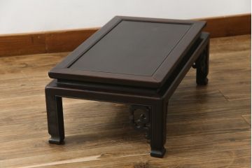 和製アンティーク　指物工芸家具　総紫檀(シタン)材　和の雰囲気づくりにおすすめの花台(飾り台)(R-078661)