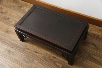 和製アンティーク　指物工芸家具　総紫檀(シタン)材　和の雰囲気づくりにおすすめの花台(飾り台)(R-078661)