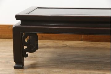 和製アンティーク　指物工芸家具　総紫檀(シタン)材　和の雰囲気づくりにおすすめの花台(飾り台)(R-078661)