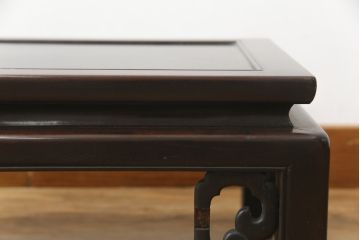 和製アンティーク　指物工芸家具　総紫檀(シタン)材　和の雰囲気づくりにおすすめの花台(飾り台)(R-078661)