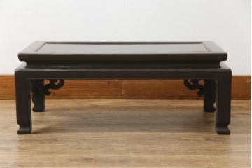 和製アンティーク　指物工芸家具　総紫檀(シタン)材　和の雰囲気づくりにおすすめの花台(飾り台)(R-078661)