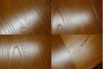 中古　美品　伝統木芸士　石橋武士作　欅(ケヤキ)材　重厚感のある大型サイズの囲炉裏テーブル　(R-078664)