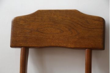 中古　美品　伝統木芸士　石橋武士作　欅(ケヤキ)材　上質な和の空間づくりに活躍する2人掛けベンチ(板座チェア、椅子、イス)(定価約16万5千円)(R-078665)