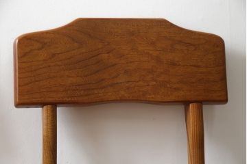 中古　美品　伝統木芸士　石橋武士作　欅(ケヤキ)材　上質な和の空間づくりに活躍する2人掛けベンチ(板座チェア、椅子、イス)(定価約16万5千円)(R-078665)