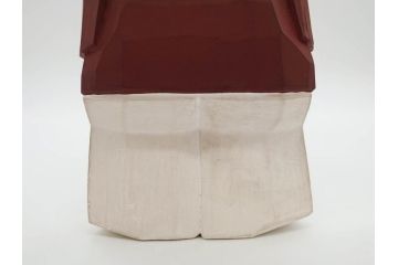 大正　春日有職　奈良人形師 染川宗進　一刀彫　尉(おじいさん)高さ約23cm/姥(おばあさん)高さ約21cm　繊細に絵付けされた高砂人形2体セット(縁起物、夫婦円満、長寿、共箱付き)(R-078686)　