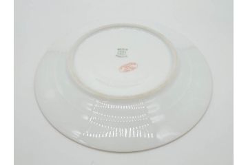 ビンテージ　フランス　PILLIVUYT(ピリヴィッツ)　MEHUN(メアン)　淡い色調で描かれた花のデザインが上品なプレート5枚セット(ピリヴュイ、花柄、フラワー、金彩、磁器、食器、皿、中皿、洋食器、ヴィンテージ)(R-078687)