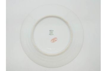 ビンテージ　フランス　PILLIVUYT(ピリヴィッツ)　MEHUN(メアン)　淡い色調で描かれた花のデザインが上品なプレート5枚セット(ピリヴュイ、花柄、フラワー、金彩、磁器、食器、皿、中皿、洋食器、ヴィンテージ)(R-078687)