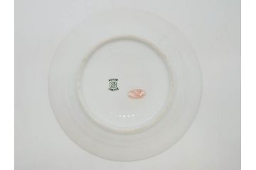 ビンテージ　フランス　PILLIVUYT(ピリヴィッツ)　MEHUN(メアン)　淡い色調で描かれた花のデザインが上品なプレート5枚セット(ピリヴュイ、花柄、フラワー、金彩、磁器、食器、皿、中皿、洋食器、ヴィンテージ)(R-078687)