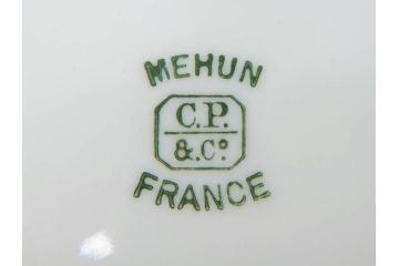 ビンテージ　フランス　PILLIVUYT(ピリヴィッツ)　MEHUN(メアン)　淡い色調で描かれた花のデザインが上品なプレート6枚セット(ピリヴュイ、花柄、フラワー、金彩、磁器、食器、皿、中皿、洋食器、ヴィンテージ)(R-078688)