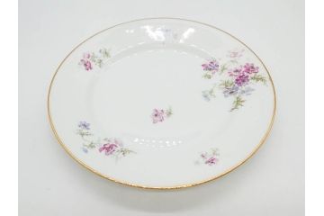 ビンテージ　フランス　PILLIVUYT(ピリヴィッツ)　MEHUN(メアン)　淡い色調で描かれた花のデザインが上品なプレート6枚セット(ピリヴュイ、花柄、フラワー、金彩、磁器、食器、皿、中皿、洋食器、ヴィンテージ)(R-078688)