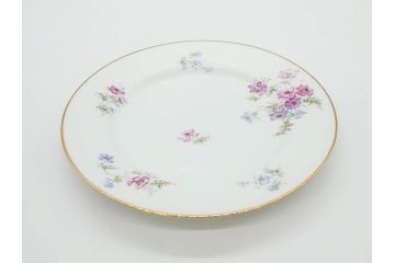 ビンテージ　フランス　PILLIVUYT(ピリヴィッツ)　MEHUN(メアン)　淡い色調で描かれた花のデザインが上品なプレート6枚セット(ピリヴュイ、花柄、フラワー、金彩、磁器、食器、皿、中皿、洋食器、ヴィンテージ)(R-078688)
