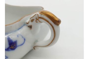 戦前　当時物　有田焼　オールド香蘭社　染付　上品な花柄が美しい茶器セット(急須、湯冷まし、湯飲み5客、朝顔、磁器、茶道具)(R-078689)