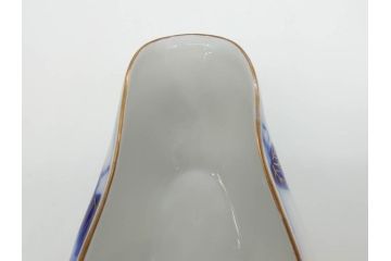 戦前　当時物　有田焼　オールド香蘭社　染付　上品な花柄が美しい茶器セット(急須、湯冷まし、湯飲み5客、朝顔、磁器、茶道具)(R-078689)