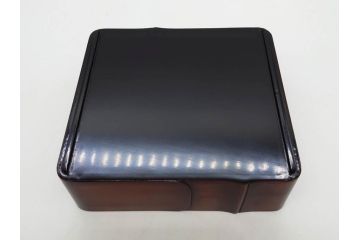 戦前　当時物　林九兵衛製　日本橋木屋本店　竹塗　四段　素材を生かしたデザインが魅力的な重箱(四段重箱、漆器、お重、共箱付き)(R-078691)