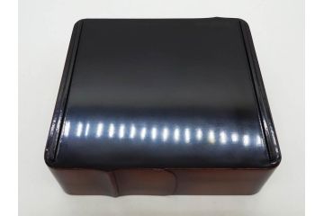 戦前　当時物　林九兵衛製　日本橋木屋本店　竹塗　四段　素材を生かしたデザインが魅力的な重箱(四段重箱、漆器、お重、共箱付き)(R-078691)