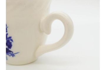ビンテージ　フランス　GIEN(ジアン)　ブルーローズがエレガントなカップ&ソーサー6客セット(ヴィンテージ、C&S、磁器、バラ、薔薇、洋食器)(R-078692)