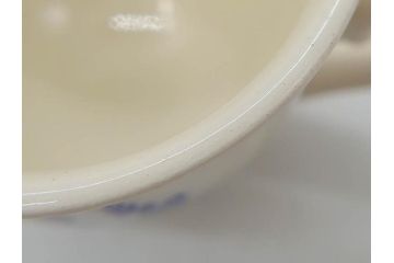ビンテージ　フランス　GIEN(ジアン)　ブルーローズがエレガントなカップ&ソーサー6客セット(ヴィンテージ、C&S、磁器、バラ、薔薇、洋食器)(R-078692)