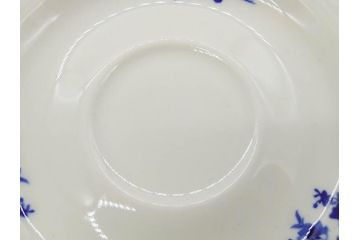 ビンテージ　フランス　GIEN(ジアン)　ブルーローズがエレガントなカップ&ソーサー6客セット(ヴィンテージ、C&S、磁器、バラ、薔薇、洋食器)(R-078692)