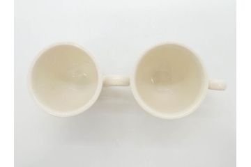 ビンテージ　フランス　GIEN(ジアン)　ブルーローズがエレガントなカップ&ソーサー6客セット(ヴィンテージ、C&S、磁器、バラ、薔薇、洋食器)(R-078692)