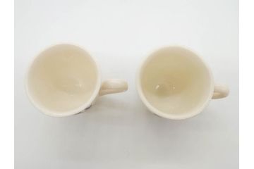 ビンテージ　フランス　GIEN(ジアン)　ブルーローズがエレガントなカップ&ソーサー6客セット(ヴィンテージ、C&S、磁器、バラ、薔薇、洋食器)(R-078692)
