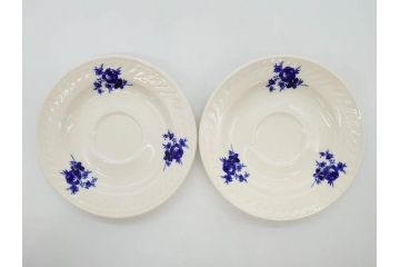 ビンテージ　フランス　GIEN(ジアン)　ブルーローズがエレガントなカップ&ソーサー6客セット(ヴィンテージ、C&S、磁器、バラ、薔薇、洋食器)(R-078692)