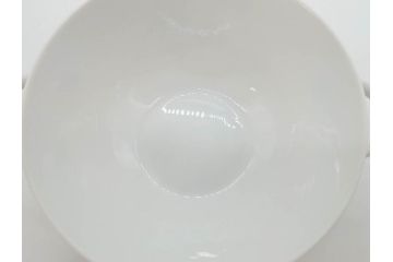 ドイツ　HUTSCHENREUTHER(フッチェンロイター)　ローズ　柔らかな色彩で描かれたバラのデザインが可愛らしいスープカップ&ソーサー6客セット(バラ、薔薇、ブルーローズ、ダブルハンドル、皿、プレート、洋食器)(R-078693)