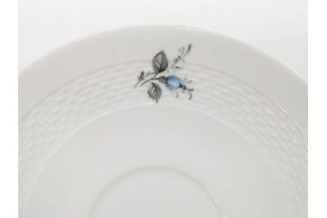 ドイツ　HUTSCHENREUTHER(フッチェンロイター)　ローズ　柔らかな色彩で描かれたバラのデザインが可愛らしいスープカップ&ソーサー6客セット(バラ、薔薇、ブルーローズ、ダブルハンドル、皿、プレート、洋食器)(R-078693)